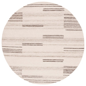 Safavieh Metro 625 Hand Tufted Contemporary Rug Ivory / Brown 6' x 6' Round