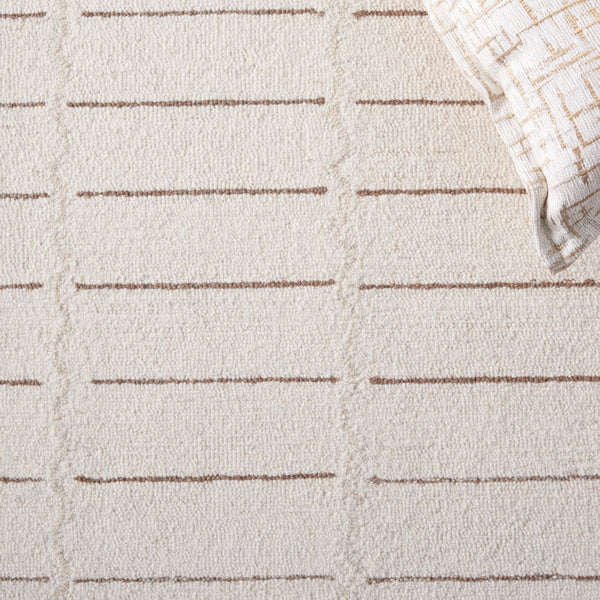 Safavieh Metro 626 Hand Tufted Contemporary Rug Ivory / Brown 5' x 8'