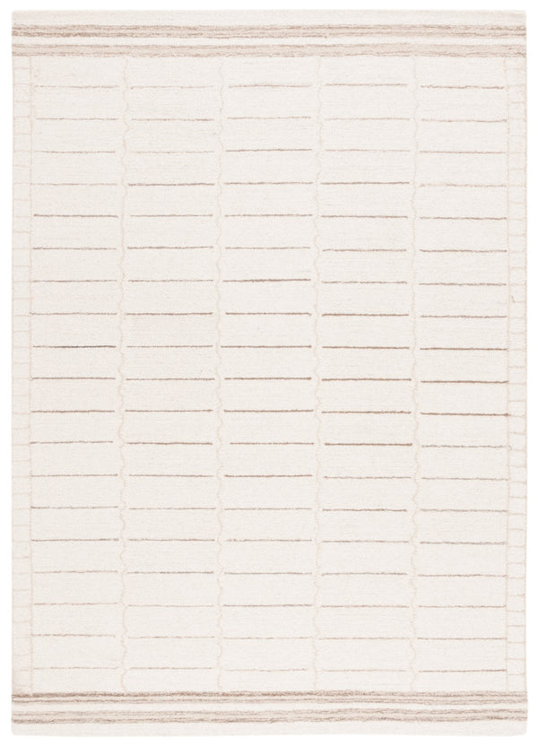 Safavieh Metro 626 Hand Tufted Contemporary Rug Ivory / Brown 5' x 8'