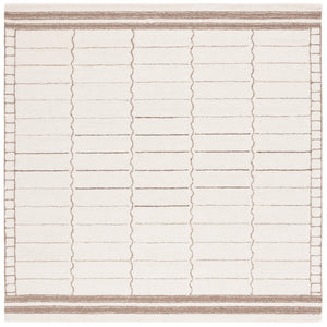 Safavieh Metro 626 Hand Tufted Contemporary Rug Ivory / Brown 6' x 6' Square