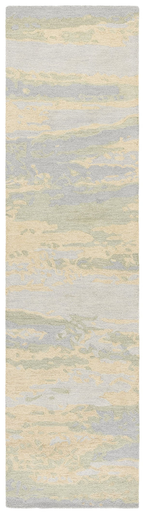 Safavieh Metro Hand-tufted Area Rug - Artistic Design With Luxurious Wool & Cotton Blend For Elegant Spaces Grey ,Beige Wool And Cotton With Latex Met650f-5
