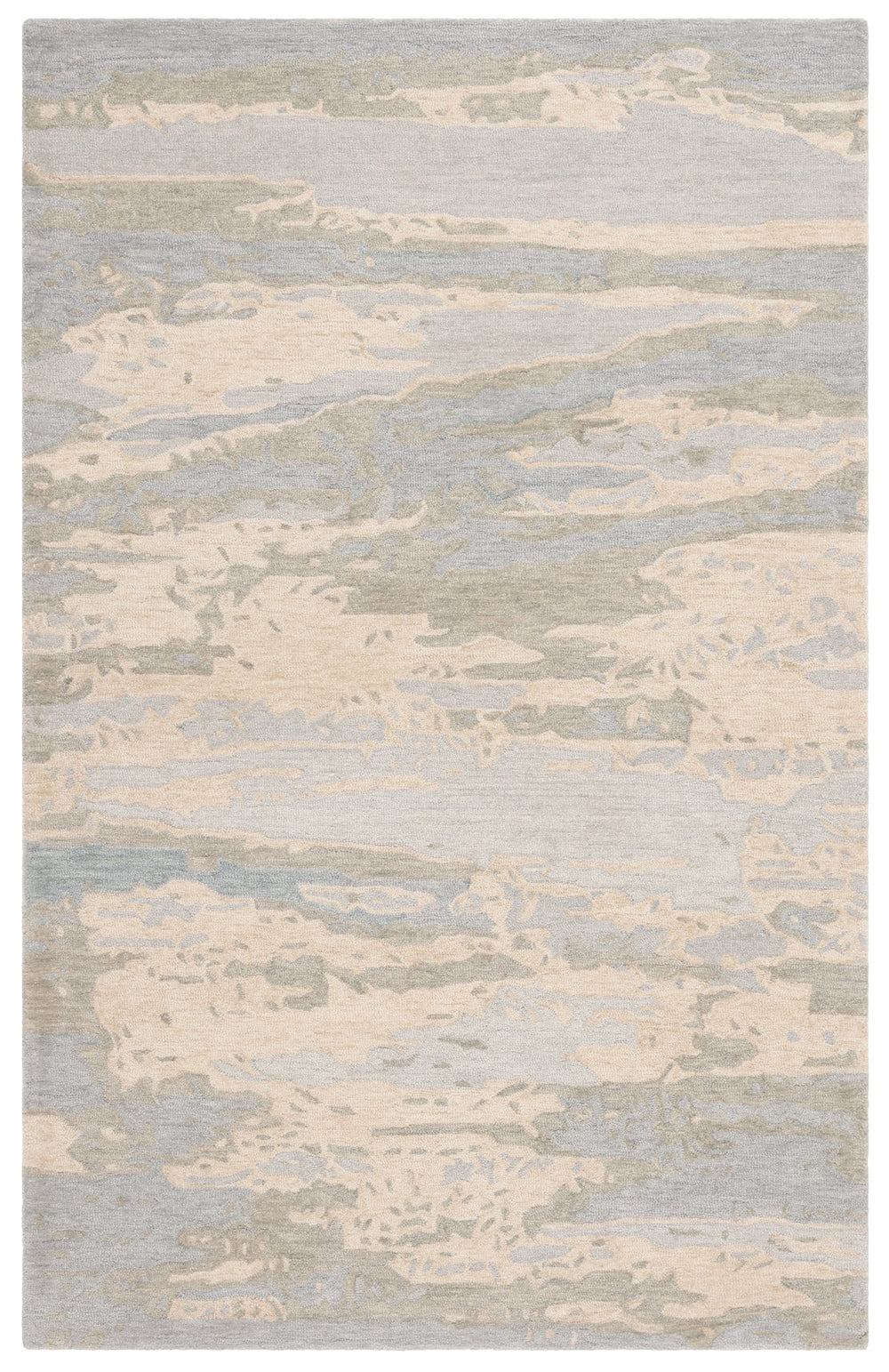 Safavieh Metro Hand-tufted Area Rug - Artistic Design With Luxurious Wool & Cotton Blend For Elegant Spaces Grey ,Beige Wool And Cotton With Latex Met650f-5