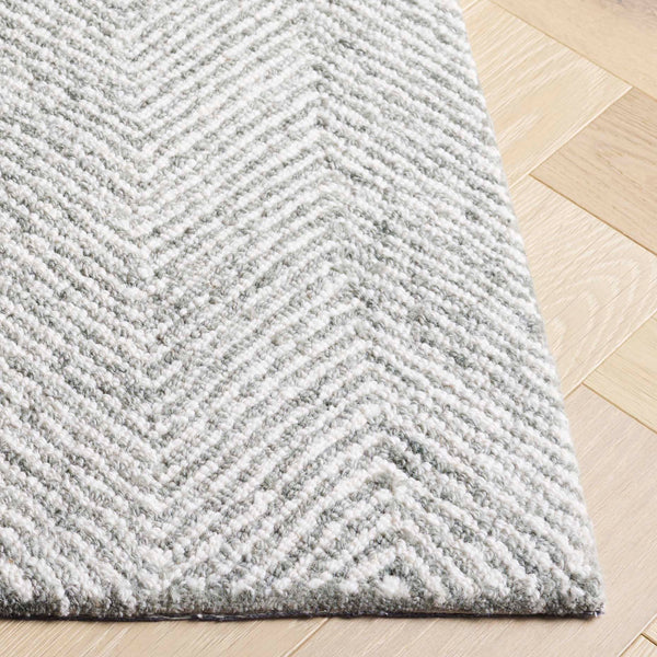 Safavieh Metro Handwoven Runner Area Rug - Luxurious Wool & Cotton Blend For Stylish Home Décor Comfort Sage ,Ivory 80% Wool 20% Cotton Met675w-5