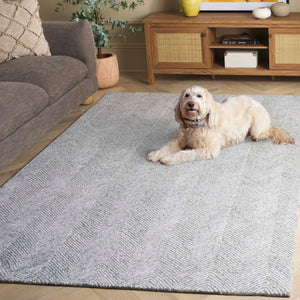 Safavieh Metro Handcrafted Wool And Cotton Area Rug - Timeless Elegance For Home Or Office Décor Spaces Sage ,Ivory 80% Wool 20% Cotton Met675w-3