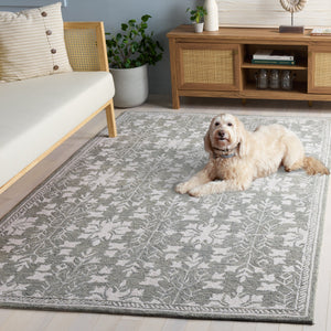 Safavieh Metro Hand-Tufted Wool & Cotton Rug In Grey Ivory — Low 1/4" Pile, Subtle Pattern, Crafted In India 3'-0" x 5'-0" MET676F-3