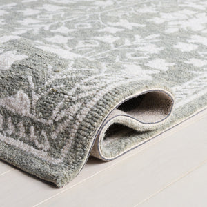 Safavieh Metro Hand-Tufted Wool & Cotton Rug In Grey Ivory — Low 1/4" Pile, Subtle Pattern, Crafted In India 3'-0" x 5'-0" MET676F-3
