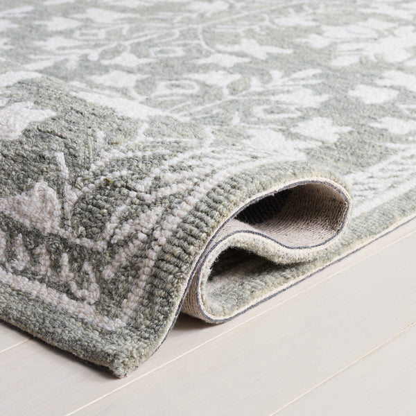 Safavieh Metro Hand-Tufted Wool & Cotton Rug In Grey Ivory — Low 1/4" Pile, Subtle Pattern, Crafted In India 3'-0" x 5'-0" MET676F-3