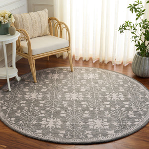 Safavieh Metro Hand-Tufted Grey Ivory Area Rug — Low-Profile Wool-Cotton Blend, Durable Elegant Foundation For Rooms 4'-0" x 6'-0" MET676F-4