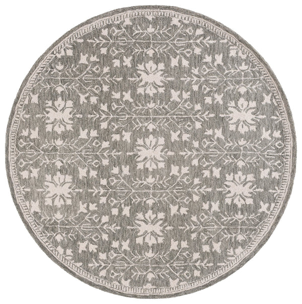 Safavieh Metro Hand-Tufted Wool & Cotton Rug In Grey Ivory — Low 1/4" Pile, Subtle Pattern, Crafted In India 3'-0" x 5'-0" MET676F-3