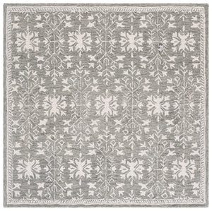 Safavieh Metro Hand-Tufted Wool & Cotton Rug In Grey Ivory — Low 1/4" Pile, Subtle Pattern, Crafted In India 3'-0" x 5'-0" MET676F-3