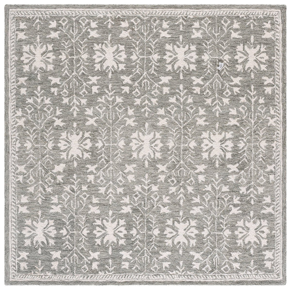Safavieh Metro Hand-Tufted Wool & Cotton Rug In Grey Ivory — Low 1/4" Pile, Subtle Pattern, Crafted In India 3'-0" x 5'-0" MET676F-3