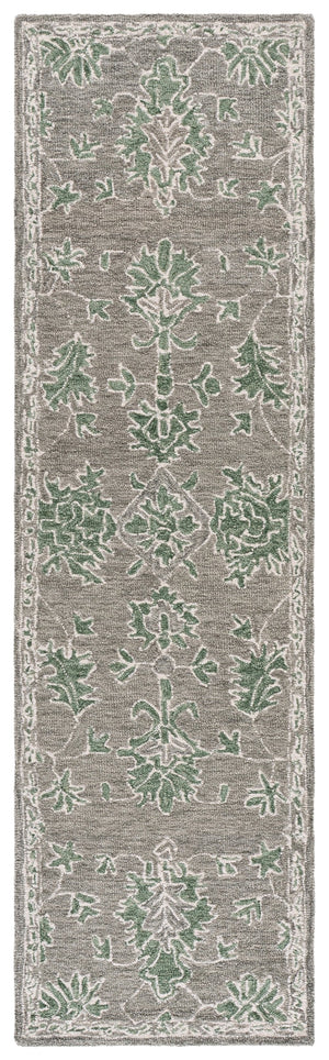 Safavieh Metro Hand‑Tufted Grey Green Rug — Wool‑Cotton Low‑Pile Accent For Entryways, Bedrooms, Cozy Corners 3'-0" x 5'-0" MET677F-3