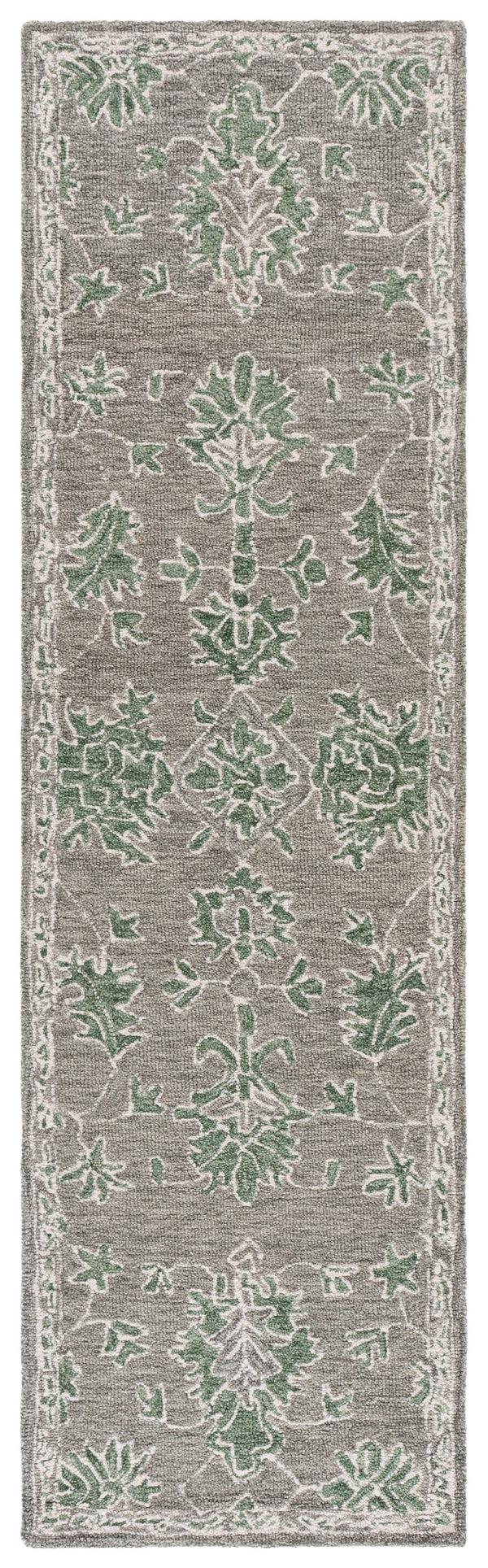 Safavieh Metro Hand‑Tufted Grey Green Rug — Wool‑Cotton Low‑Pile Accent For Entryways, Bedrooms, Cozy Corners 3'-0" x 5'-0" MET677F-3