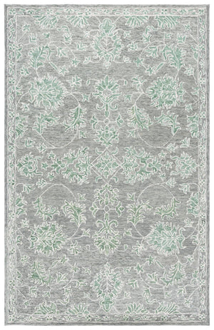Safavieh Metro Hand‑Tufted Grey Green Rug — Wool‑Cotton Low‑Pile Accent For Entryways, Bedrooms, Cozy Corners 3'-0" x 5'-0" MET677F-3