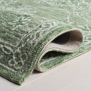 Safavieh Metro Hand‑Tufted Sage Green Area Rug — Wool-Cotton Blend, Subtle Texture, Cozy Elegant Anchor For Rooms 9'-0" x 12'-0" MET677Y-9