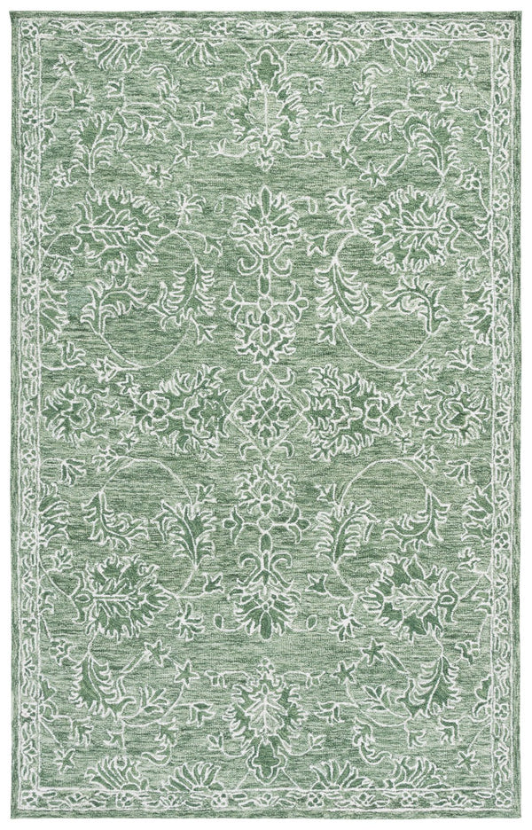 Safavieh Metro Hand-Tufted Sage Green Area Rug – Wool-Cotton Blend, Low Profile Pile, Artisanal Design 4'-0" x 6'-0" MET677Y-4