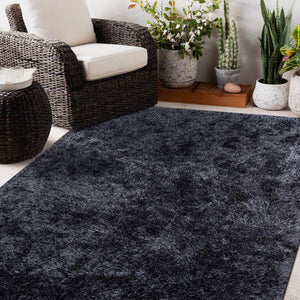 Metro High Pile Shag Rug Plush Microfiber Polyester Accent for Bedroom or Living Room