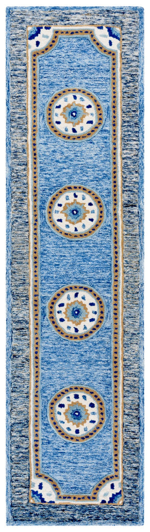 Safavieh Metro Hand-tufted Area Rug: Elegant Wool & Cotton Blend For Stylish Home Decor Transformation Blue ,Grey 80% Wool,20% Cotton Met708m-6