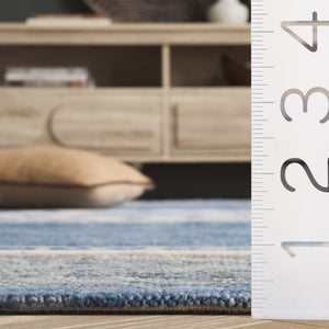 Safavieh Metro Elegant Hand-tufted Runner Rug - Traditional Wool And Cotton Design For Hallways And Spaces Blue ,Grey 80% Wool,20% Cotton Met708m-5