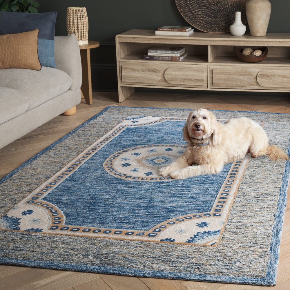 Safavieh Metro Hand-tufted Area Rug: Elegant Wool & Cotton Blend For Stylish Home Decor Transformation Blue ,Grey 80% Wool,20% Cotton Met708m-6