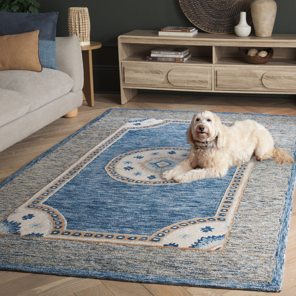 Safavieh Metro Hand-tufted Area Rug: Elegant Wool & Cotton Blend For Stylish Home Decor Transformation Blue ,Grey 80% Wool,20% Cotton Met708m-6