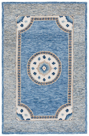 Safavieh Metro Hand-tufted Area Rug: Elegant Wool & Cotton Blend For Stylish Home Decor Transformation Blue ,Grey 80% Wool,20% Cotton Met708m-6