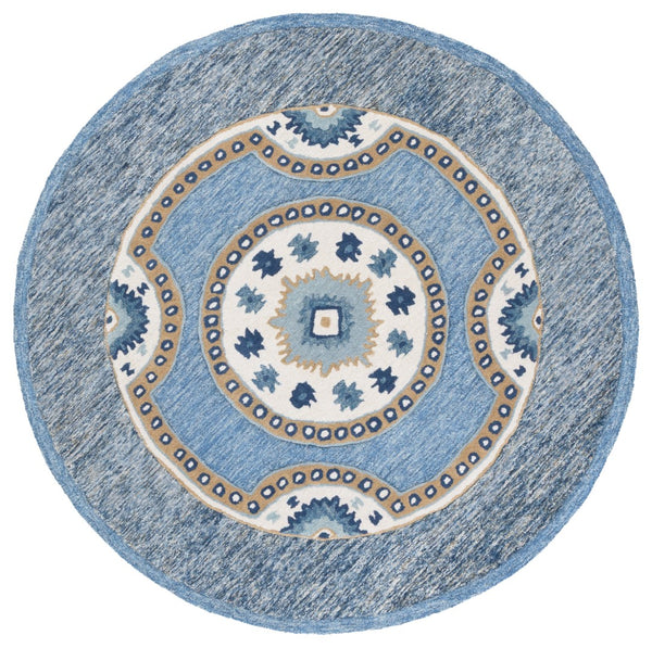 Safavieh Metro Hand-tufted Area Rug: Elegant Wool & Cotton Blend For Stylish Home Decor Transformation Blue ,Grey 80% Wool,20% Cotton Met708m-6