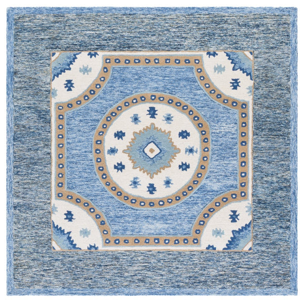 Safavieh Metro Hand-tufted Area Rug: Elegant Wool & Cotton Blend For Stylish Home Decor Transformation Blue ,Grey 80% Wool,20% Cotton Met708m-6