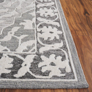 Safavieh Metro Elegant Hand-tufted Runner Rug For Hallways - Luxurious Wool Blend With Timeless Style Grey ,Ivory 80% Wool,20% Cotton Met709f-5