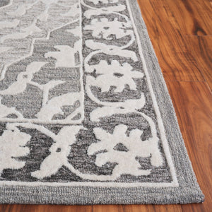 Safavieh Metro Hand-tufted Area Rug - Elegant Traditional Design For Timeless Home Décor & Comfort Grey ,Ivory 80% Wool,20% Cotton Met709f-6