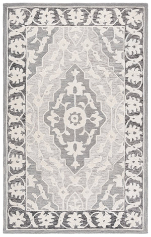 Safavieh Metro Elegant Hand-tufted Runner Rug For Hallways - Luxurious Wool Blend With Timeless Style Grey ,Ivory 80% Wool,20% Cotton Met709f-5