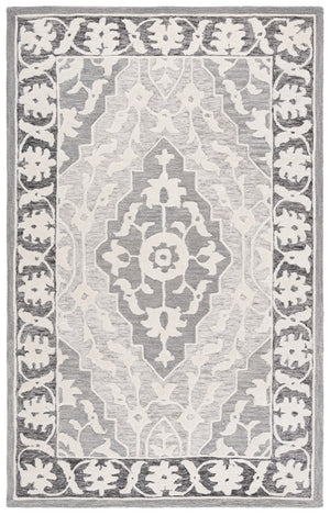 Safavieh Metro Hand-tufted Area Rug - Elegant Traditional Design For Timeless Home Décor & Comfort Grey ,Ivory 80% Wool,20% Cotton Met709f-6
