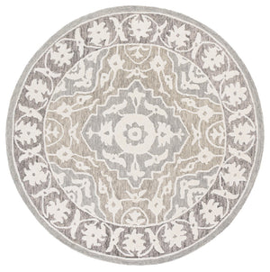 Safavieh Metro Hand-tufted Area Rug - Elegant Traditional Design For Timeless Home Décor & Comfort Grey ,Ivory 80% Wool,20% Cotton Met709f-6