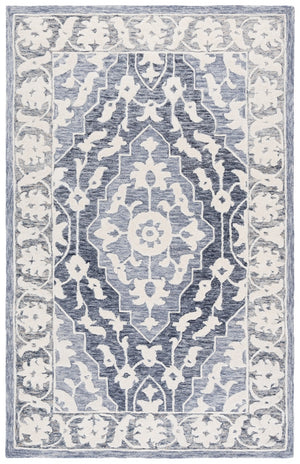 Safavieh Metro Hand-tufted Area Rug - Elegant Traditional Design For Timeless Home Décor & Comfort Light Blue ,Grey 80% Wool,20% Cotton Met709l-9