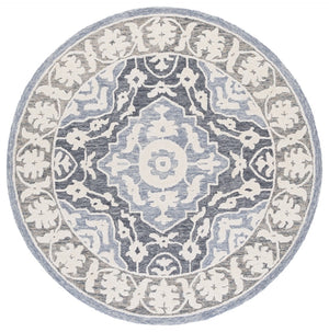 Safavieh Metro Hand-tufted Area Rug - Elegant Traditional Design For Timeless Home Décor & Comfort Light Blue ,Grey 80% Wool,20% Cotton Met709l-9