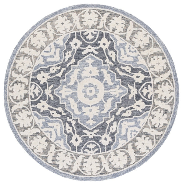 Safavieh Metro Hand-tufted Area Rug - Elegant Traditional Design For Timeless Home Décor & Comfort Light Blue ,Grey 80% Wool,20% Cotton Met709l-9