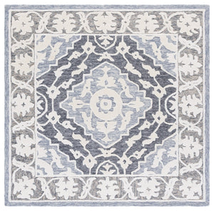 Safavieh Metro Elegant Hand-tufted Runner Rug For Hallways - Luxurious Wool Blend With Timeless Style Light Blue ,Grey 80% Wool,20% Cotton Met709l-6sq