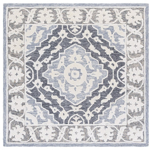 Safavieh Metro Hand-tufted Area Rug - Elegant Traditional Design For Timeless Home Décor & Comfort Light Blue ,Grey 80% Wool,20% Cotton Met709l-9