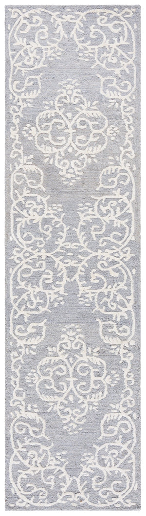 Safavieh Metro Elegant Hand-tufted Grey And Ivory Runner Rug – Perfect For Hallways And Narrow Spaces Grey ,Ivory 80% Wool,20% Cotton Met710f-29