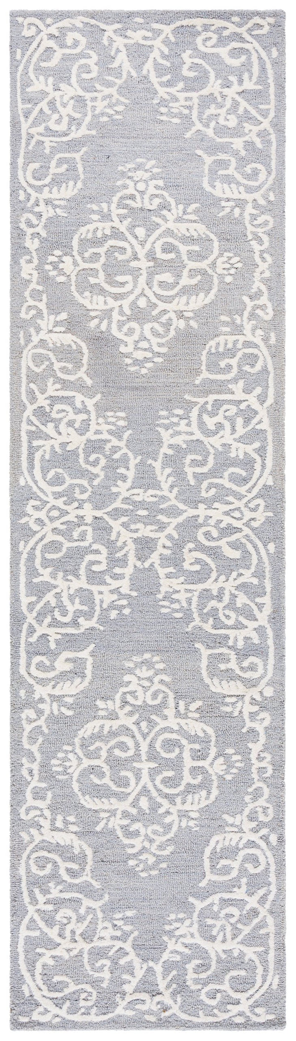 Safavieh Metro Elegant Hand-tufted Grey And Ivory Runner Rug – Perfect For Hallways And Narrow Spaces Grey ,Ivory 80% Wool,20% Cotton Met710f-29