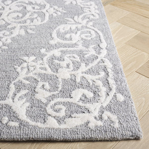 Safavieh Metro Elegant Hand-tufted Grey And Ivory Runner Rug – Perfect For Hallways And Narrow Spaces Grey ,Ivory 80% Wool,20% Cotton Met710f-5