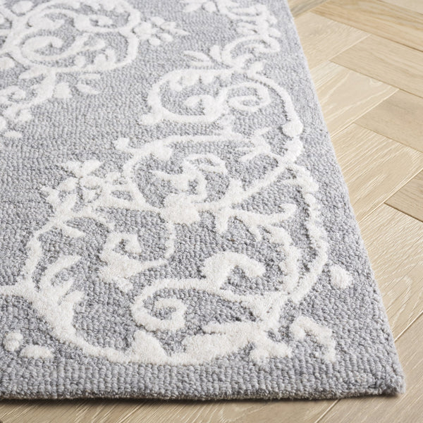 Safavieh Metro Elegant Hand-tufted Grey And Ivory Runner Rug – Perfect For Hallways And Narrow Spaces Grey ,Ivory 80% Wool,20% Cotton Met710f-5