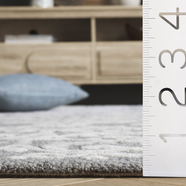 Safavieh Metro Elegant Hand-tufted Grey And Ivory Runner Rug – Perfect For Hallways And Narrow Spaces Grey ,Ivory 80% Wool,20% Cotton Met710f-5