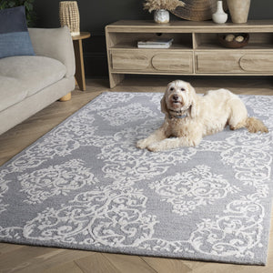 Safavieh Metro Elegant Hand-tufted Grey And Ivory Runner Rug – Perfect For Hallways And Narrow Spaces Grey ,Ivory 80% Wool,20% Cotton Met710f-5