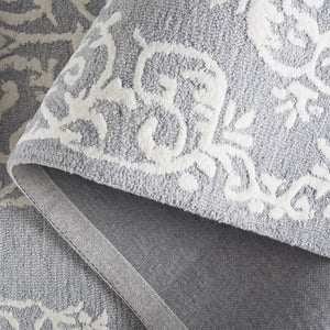 Safavieh Metro Elegant Hand-tufted Grey And Ivory Runner Rug – Perfect For Hallways And Narrow Spaces Grey ,Ivory 80% Wool,20% Cotton Met710f-5