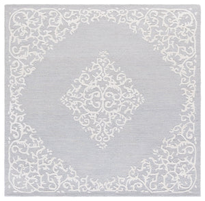 Safavieh Metro Elegant Hand-tufted Grey And Ivory Runner Rug – Perfect For Hallways And Narrow Spaces Grey ,Ivory 80% Wool,20% Cotton Met710f-6sq