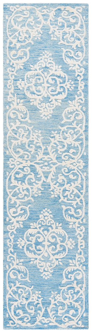 Safavieh Metro Elegant Hand-tufted Area Rug In Grey And Ivory – Perfect For Living Room And Bedroom Decor Blue ,Ivory 80% Wool,20% Cotton Met710m-9