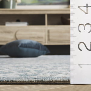 Safavieh Metro Elegant Hand-tufted Grey And Ivory Runner Rug – Perfect For Hallways And Narrow Spaces Blue ,Ivory 80% Wool,20% Cotton Met710m-5