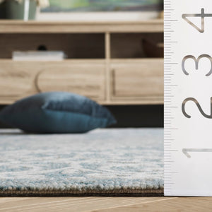 Safavieh Metro Elegant Hand-tufted Area Rug In Grey And Ivory – Perfect For Living Room And Bedroom Decor Blue ,Ivory 80% Wool,20% Cotton Met710m-9