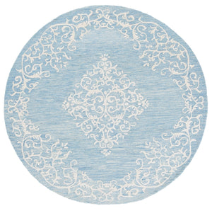 Safavieh Metro Elegant Hand-tufted Grey And Ivory Runner Rug – Perfect For Hallways And Narrow Spaces Blue ,Ivory 80% Wool,20% Cotton Met710m-6r